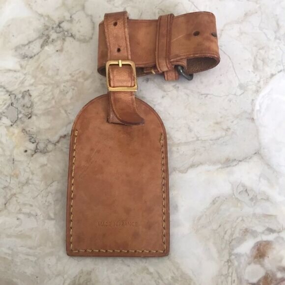 Louis Vuitton Leather Luggage Tag  & amp; Poignet - Picture 3 of 7